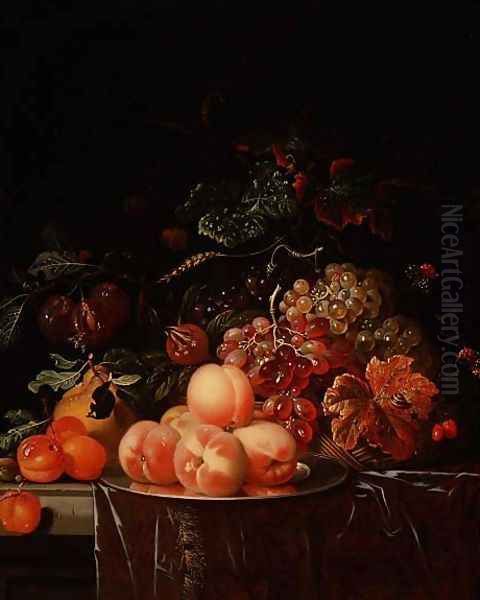 Still Life with Peaches and Grapes - view 1