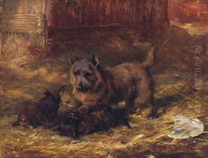 Puppies Playing by David George Steell