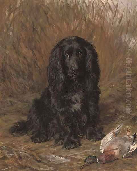 A well-behaved spaniel by David George Steell