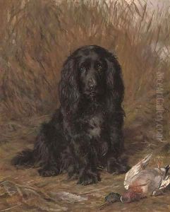 A well-behaved spaniel by David George Steell