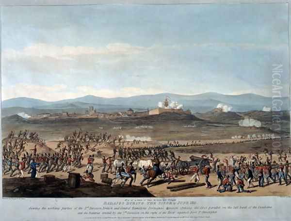 Badajoz During the Siege of June 1811, plate 4 from A Series of Views of the Principal Occurences of the Campaigns in Spain and Portugal, engraved by Charles Turner, published 1812 - view 1