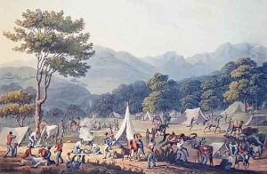 Troops Bivouacked near Villa Velha, engraved by C. Turner, 19th May 1811 by Thomas Staunton St. Clair