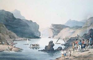 Pass of the Tagus at Villa Velha into the Alemtejo, 20th May 1811 engraved by C. Turner