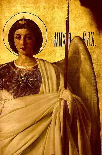 Detail of the iconostasis depicting the Archangel St. Michael, 1861 - view 1