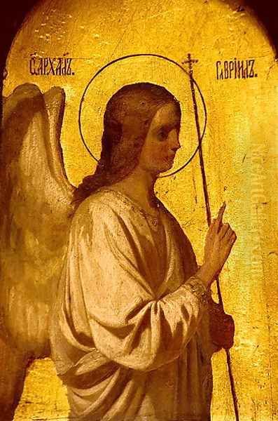 Detail of the iconostasis depicting the Angel of the Annunciation, 1861 - view 1