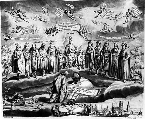 Firmamentum Sobiescianum or, Uranographia, by Johannes Hevelius 1611-87, engraved by Carolus de la Haye, pub. in 1687 - view 1