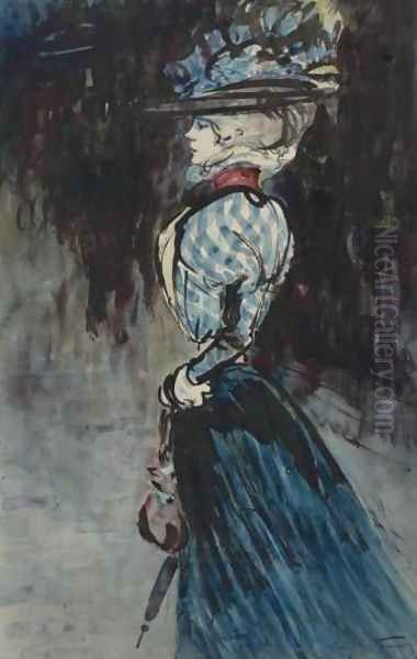 Jeune Parisienne, de profil gauche - view 1