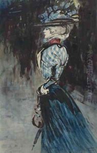 Jeune Parisienne, de profil gauche by Henry Somm