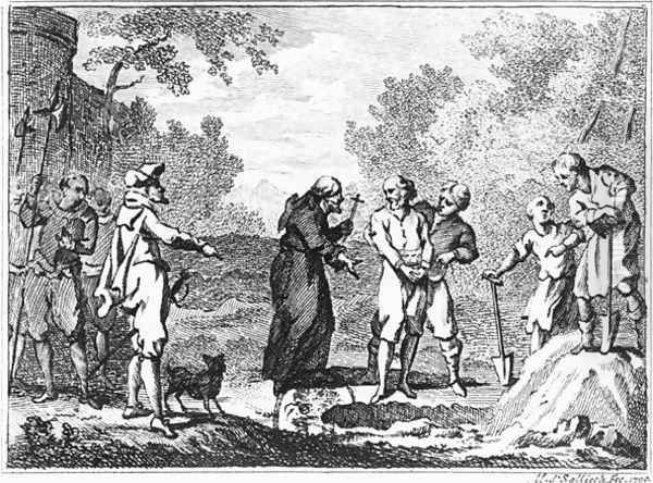 Execution of Flemish Protestants by Spanish Catholics, 1790 - view 1