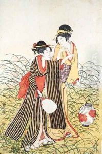 Two Ladies, Edo Period 1603-1868 by Toshusai Sharaku