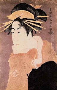 Matsumoto Yonesaburo in the role of the courtesan Kewaizaka No Shosho Shinobu in the play Katakiuchi Noriai Banashi, c.1794-95 2 by Toshusai Sharaku