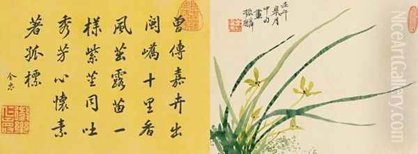 Leaf 1a and 1b, from Master Shen Fengchis Orchid Manuel Vol. IV, 1882 - view 1