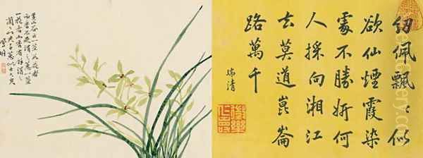 Leaf 8a and 8b, from Master Shen Fengchis Orchid Manual, Vol. II, 1882 - view 1