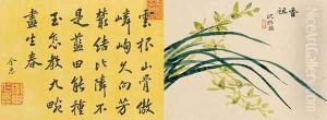 Leaf 6a and 6b, from Master Shen Fengchis Orchid Manuel Vol. IV, 1882 by Zhenlin Shen