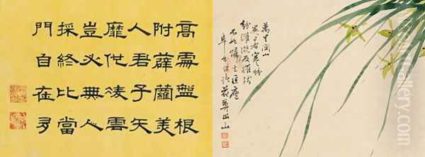 Leaf 5a and 5b, from Master Shen Fengchis Orchid Manuel Vol. IV, 1882 - view 1
