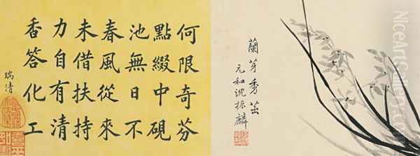 Leaf 8a and 8b, from Master Shen Fengchis Orchid Manual Vol. I, 1882 - view 1