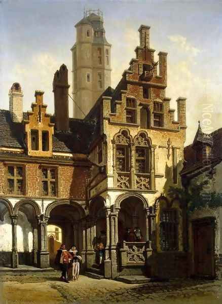 Courtyard of the Palace of Marguerite of Austria in Mechelen - view 1