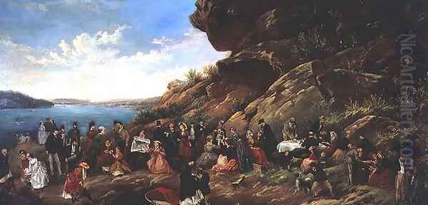 Picnic on Clark Island, 1870 - view 1