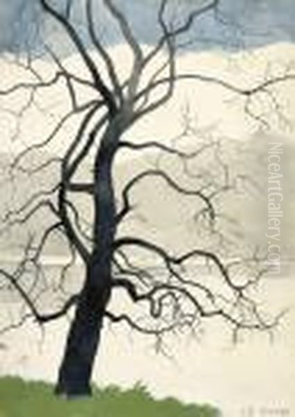Arbre Solitaire Au Bord De L'etang - view 1