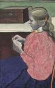 Portrait De Rachel, Soeur De L'artiste by Leon Spilliaert