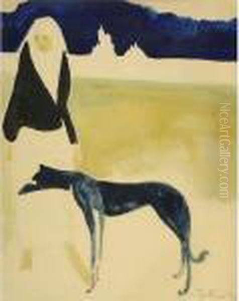 Femme Au Levrier - view 1