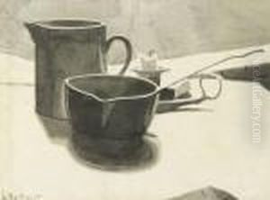 Cruche A Lait, Casserole Et Bougeoir Cruche A Lait, Casserole Et Bougeoir