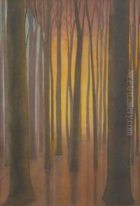 Sous-bois Au Lever Du Soleil by Leon Spilliaert