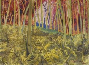 Sous-bois Aux Fougeres by Leon Spilliaert