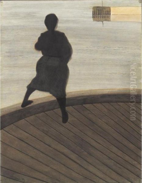 Femme De Pecheur Sur Le Ponton - view 1