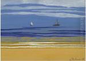 Marine Avec Bateaux A Voiles by Leon Spilliaert