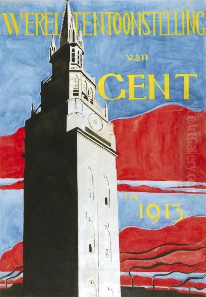 Ontwerp Voor Affiche:wereldtentoonstelling Gent - view 1