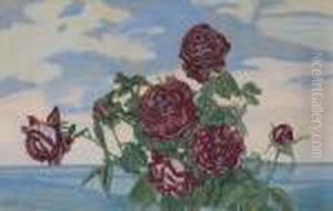 Flowers And Sea -fleurs Et Mer (1922) by Leon Spilliaert