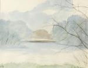 Etang Dans Le Parc Marie-henriette D'ostende by Leon Spilliaert