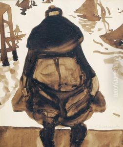 Fisherwoman At The Quay - Femme De Pecheur Au Quai (ca. 1909-1912)