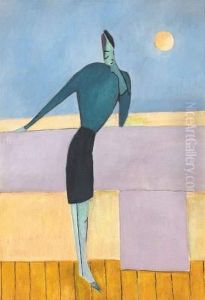 Vrouw Op Het Staketsel - Femme Sur L'estacade (ca. 1930)