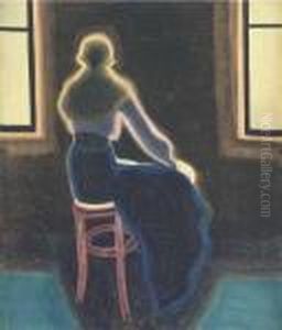 Jeune Femme De Dos Assise Sur Un Tabouret by Leon Spilliaert