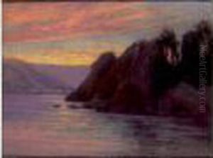 Coucher De Soleil Sur La Riviere, Vers 1915 by Leon Spilliaert
