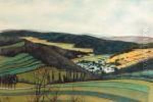 Landscape With Vresse-sur-semois In The Distance