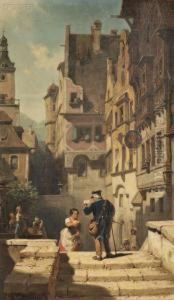 Der Brieftrager by Carl Spitzweg
