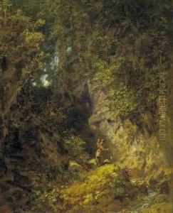 Angelnder Monch by Carl Spitzweg