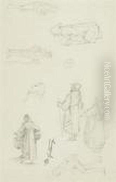 Studies For Various Figures - view 1