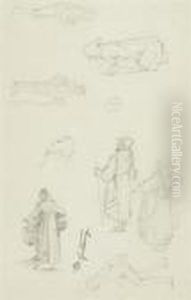 Studies For Various Figures by Carl Spitzweg