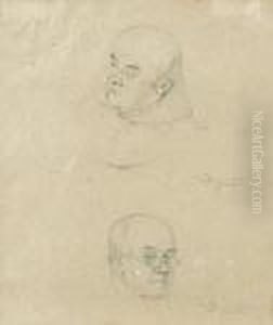 Portrat Zweier Geistlicher by Carl Spitzweg