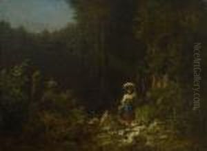 Madchen Im Walde by Carl Spitzweg