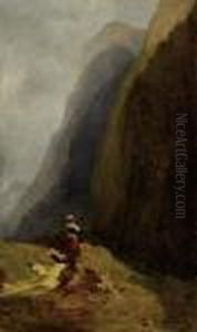 Sennerin Im Gebirge by Carl Spitzweg