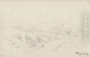 Blick Uber Die Oberbayrische Landschaft by Carl Spitzweg