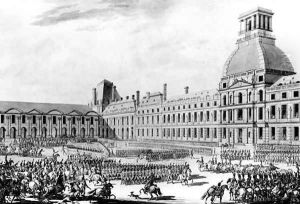Napoleon Bonaparte 1769-1821 First Consul, Reviewing his Troops at the Tuileries by Joseph Swebach-Desfontaines