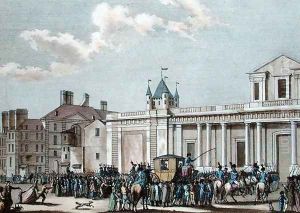Louis XVI 1754-93 and his Family Taken to the Temple, 13th August 1792, engraved by Reinier Vinkeles 1741-1816 and Daniel Vrydag 1765-1822 1801 by Joseph Swebach-Desfontaines