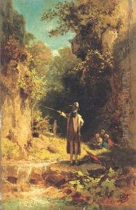 Der Angler (the Fisherman) by Carl Spitzweg