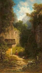Waldandacht. Monogrammiert Unten
Rechts: S Im Rhombus. Ol Auf Leinwand. H 54; B 32 Cm. Auf by Carl Spitzweg